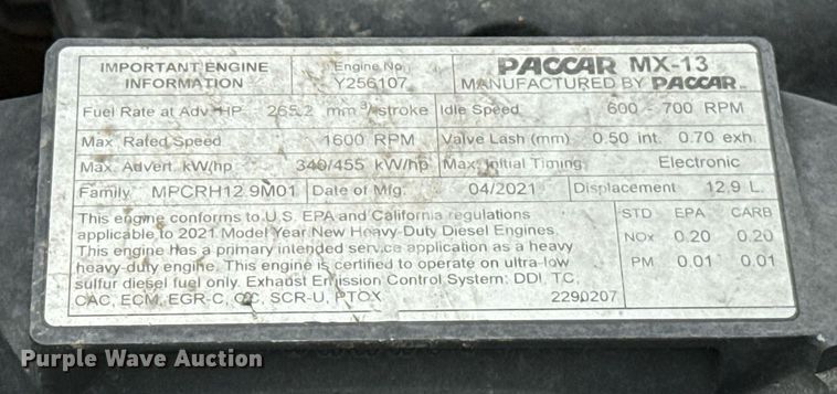 image for item EJ4586 2022 Kenworth T680 semi truck