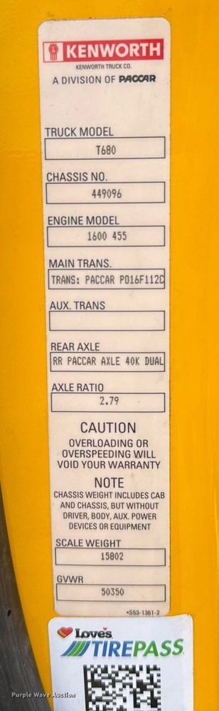 image for item EJ4587 2021 Kenworth T680 semi truck