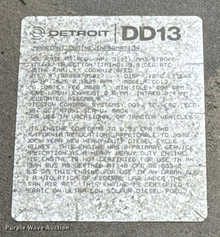 image for item EJ4596 2021 Freightliner Cascadia 126 semi truck