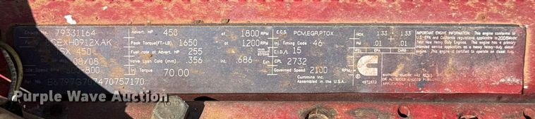 image for item EJ8780 2009 Peterbilt 367 semi truck