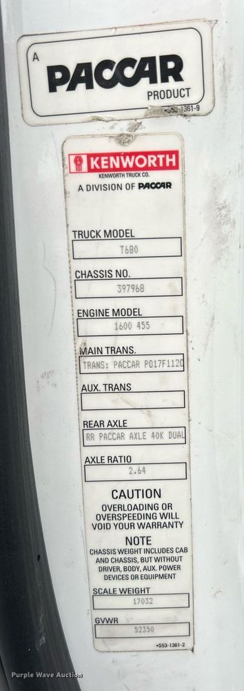 image for item EK8120 2020 Kenworth T680  semi truck