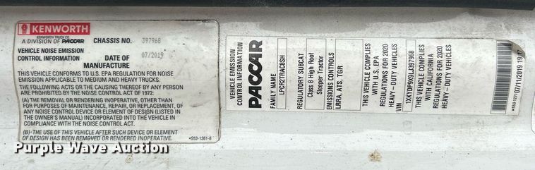 image for item EK8120 2020 Kenworth T680  semi truck