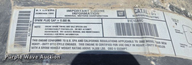 image for item EM7270 2002 GMC C6500 box truck