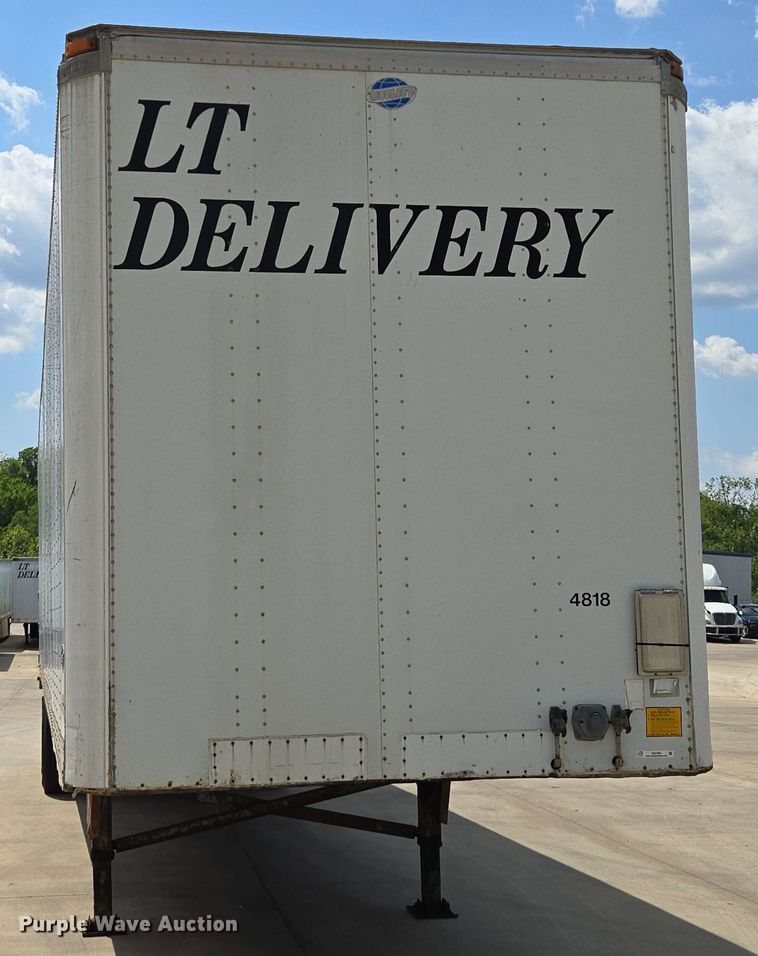 image for item EM7285 1995 Utility Trailer Manufacturer dry van trailer