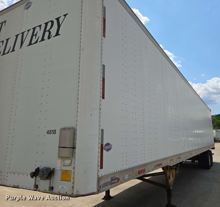 image for item EM7285 1995 Utility Trailer Manufacturer dry van trailer