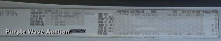 image for item EM7327 2010 Freightliner Business Class M2 semi truck