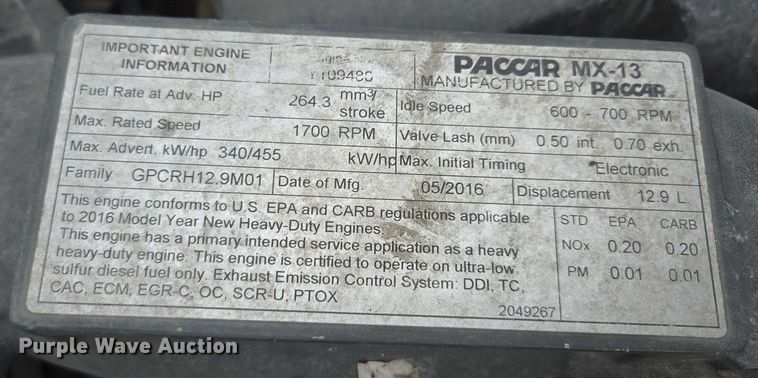 image for item EM7341 2017 Kenworth T680 semi truck