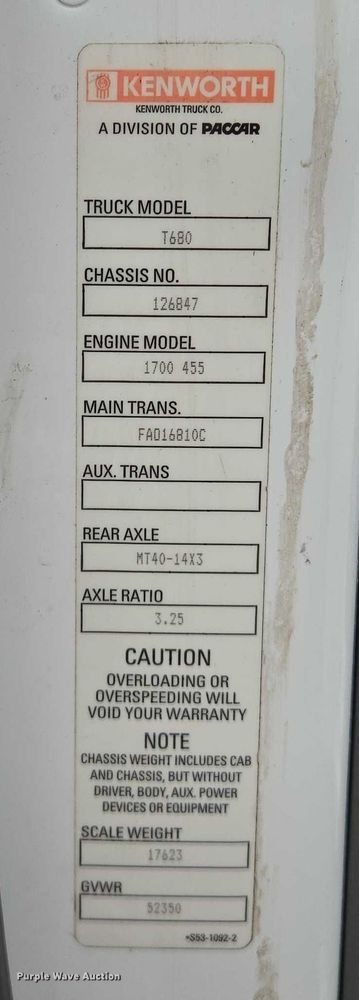 image for item EM7344 2017 Kenworth T680 semi truck