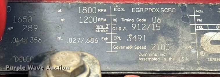 image for item EQ1459 2012 Kenworth T800 semi truck