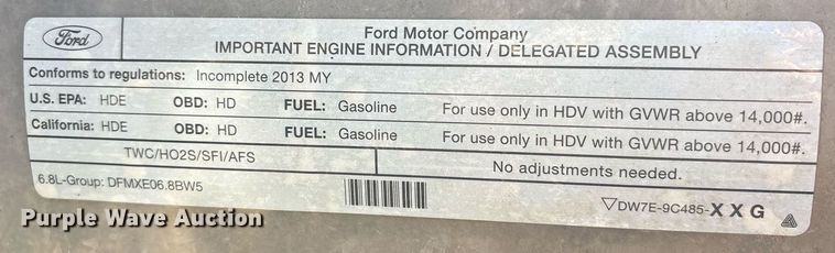 image for item ND9764 2013 Ford F650 Super Duty XL chipper truck