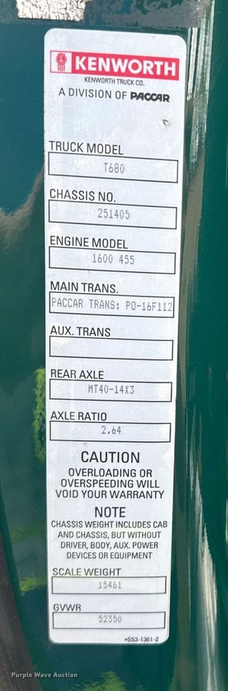 image for item YA0413 2019 Kenworth T680 semi truck