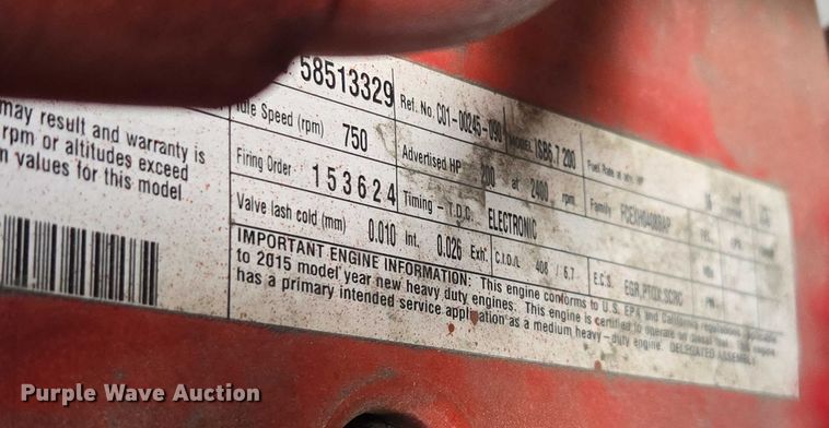 image for item YA0494 2016 Freightliner Business Class M2 106 box truck