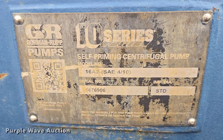 image for item DF8546 1983 Gorman-Rupp water pump