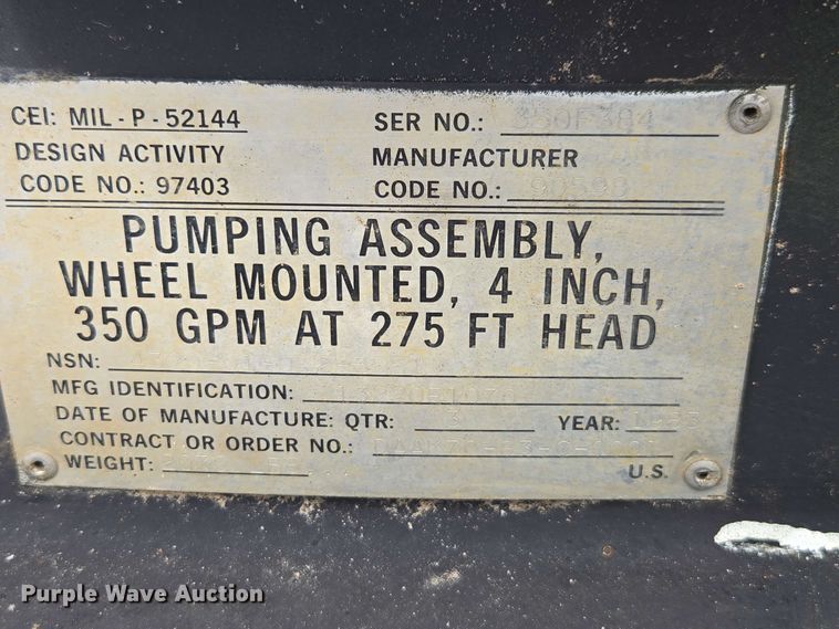 image for item DF8546 1983 Gorman-Rupp water pump