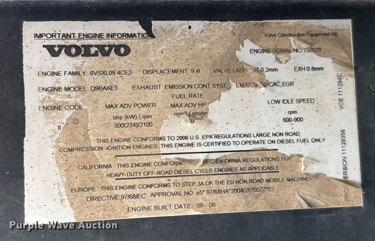 image for item DP6136 2007 Volvo A25D water wagon