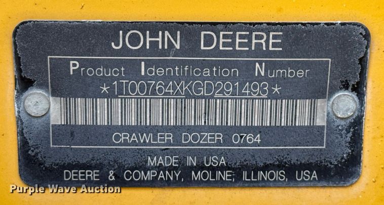 image for item DP6137 2016 John Deere 764 HSD dozer