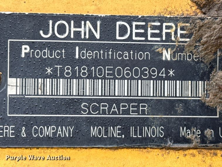 image for item DP6141 2006 John Deere  1810E scraper
