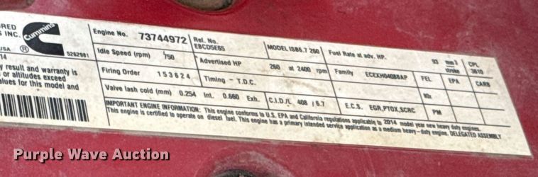 image for item DP6142 2015 Ford F750 Super Duty utility / service truck