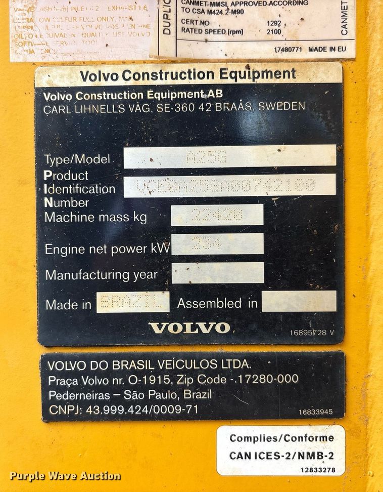 image for item DP6145 2018 Volvo A25G articulated haul truck