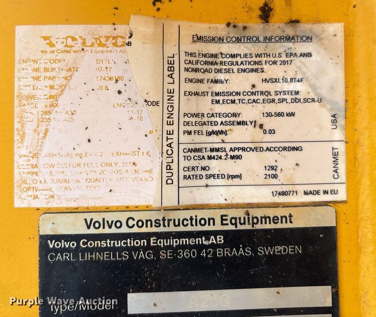 image for item DP6145 2018 Volvo A25G articulated haul truck