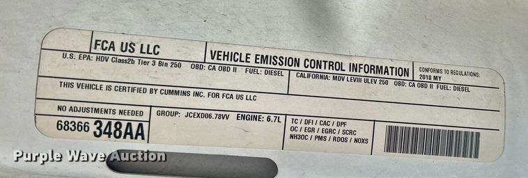 image for item DP6149 2018 Dodge Ram 2500 Crew Cab pickup truck