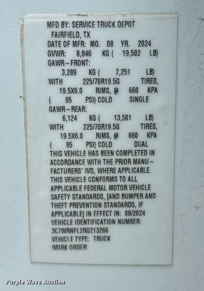 image for item DP6150 2024 Dodge Ram 5500 Crew Cab utility / service truck