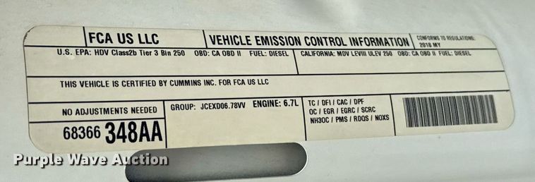 image for item DP6151 2018 Dodge Ram 2500 Crew Cab pickup truck