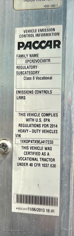 image for item DP6153 2014 Kenworth T800 semi truck