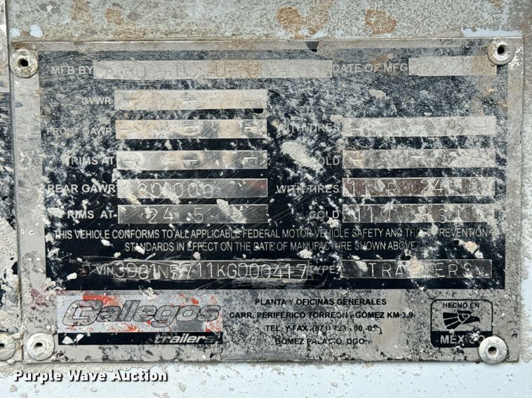 image for item DP6162 2019 Carrocerias Gallegos horizontal silo