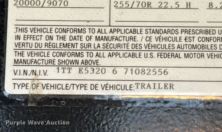 image for item DP6163 2007 Transcraft DTL-3000 drop deck equipment trailer