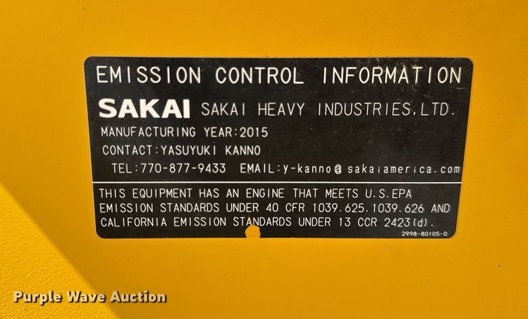 image for item DW1898 2017 Sakai GW750-2 pneumatic roller