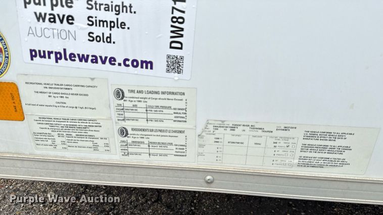 image for item DW8713 2019 Cargo Mate enclosed cargo trailer