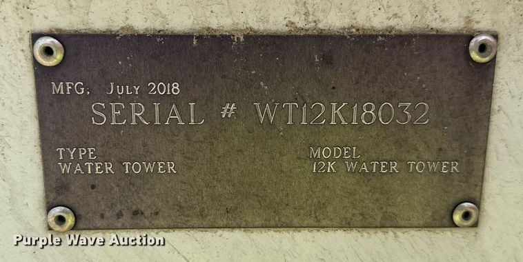 image for item EC3603 2018 1954 Manufacturing 12K Water Tower portable water tower