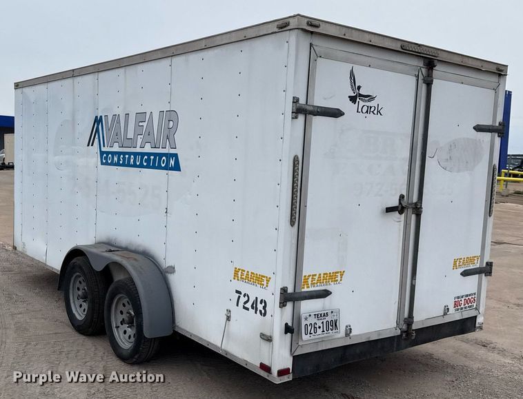 image for item ED5642 2018 Lark United Manufacturing VT716TA enclosed cargo trailer