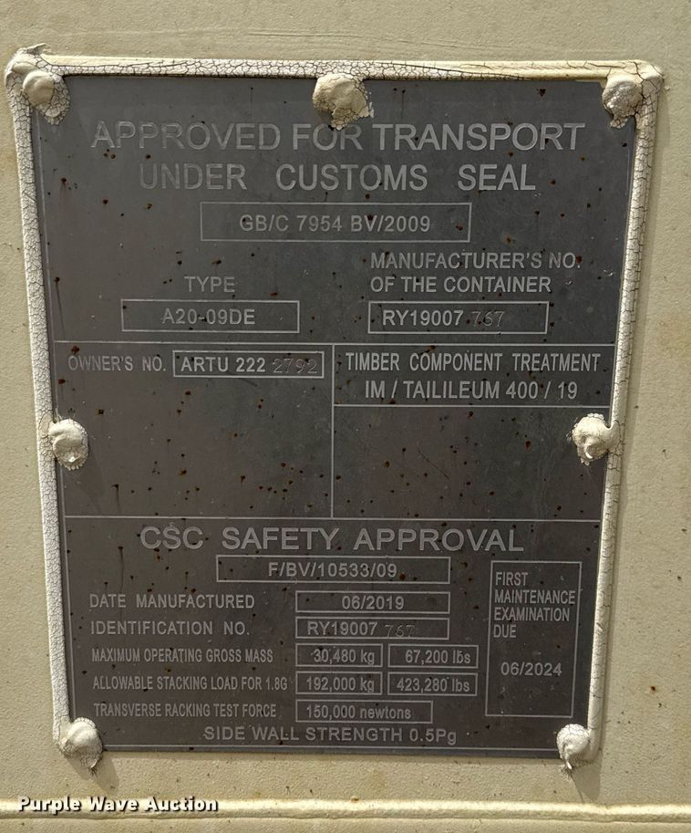 image for item ED5654 2009 A20-09DE storage container