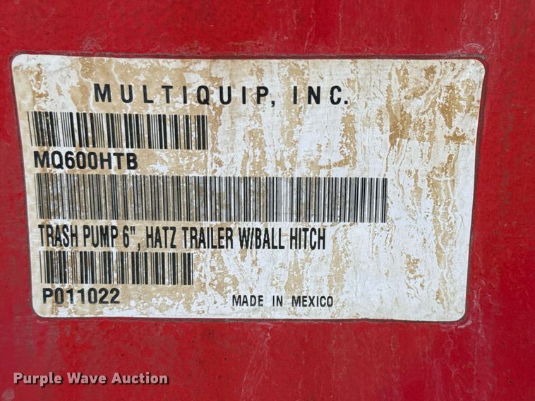 image for item ED5661 2023 Multiquip MQ600HTB pump