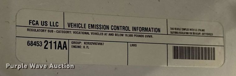 image for item ED5665 2019 Dodge Ram 5500 Crew Cab utility / service truck