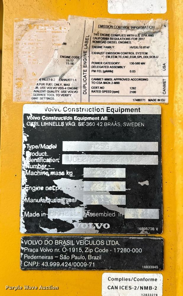 image for item EE0030 2018 Volvo A25G water wagon