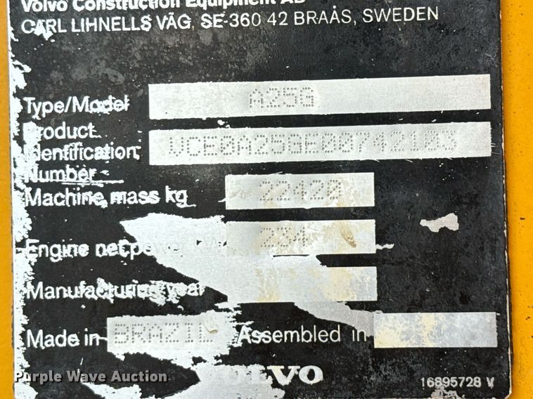 image for item EE0030 2018 Volvo A25G water wagon