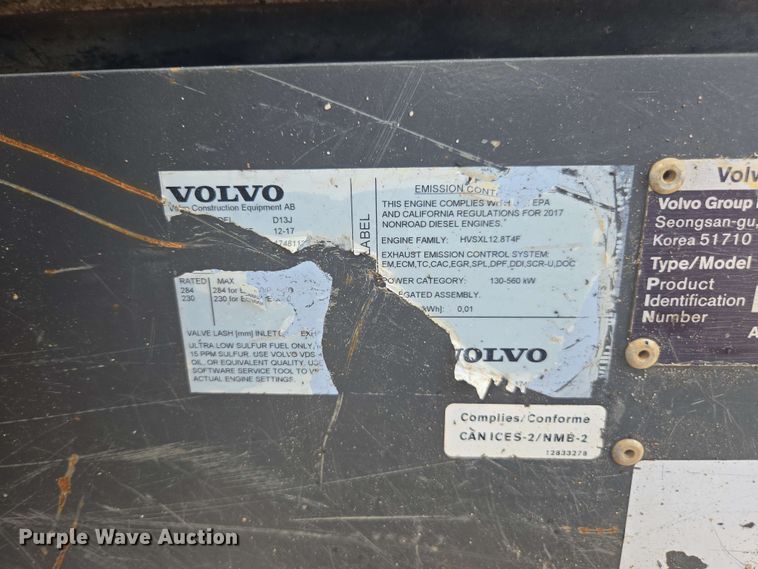 image for item EE0033 2015 Volvo EC380EL excavator