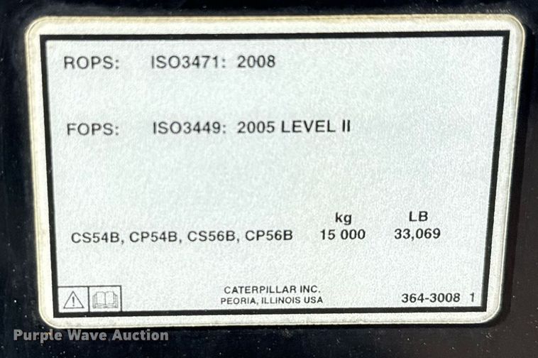 image for item EE0040 2020 Caterpillar CS56B single drum vibratory roller