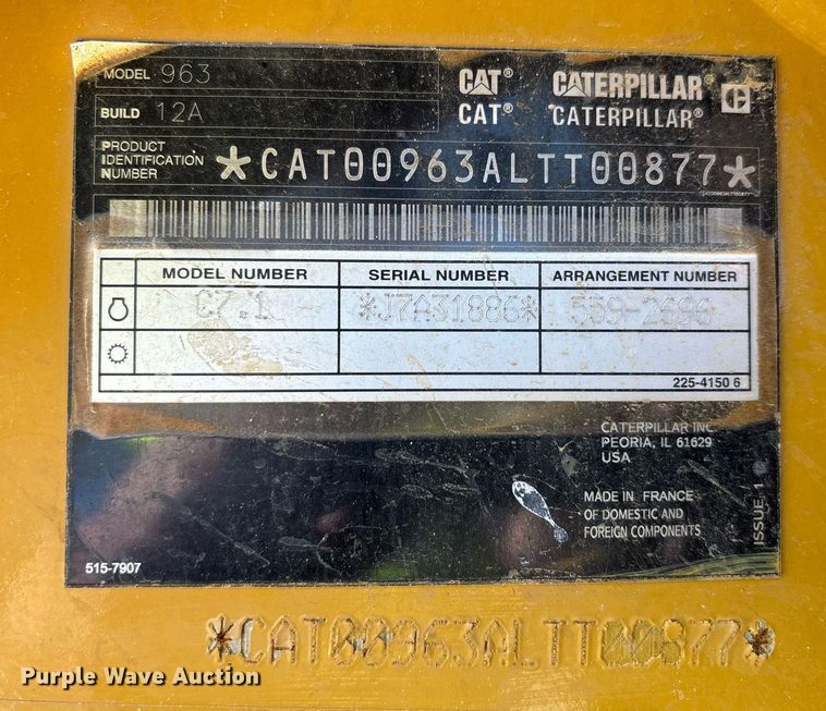 image for item EE0048 2023 Caterpillar 963 track loader
