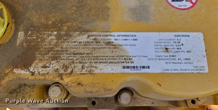 image for item EE0052 2023 Caterpillar 340 excavator