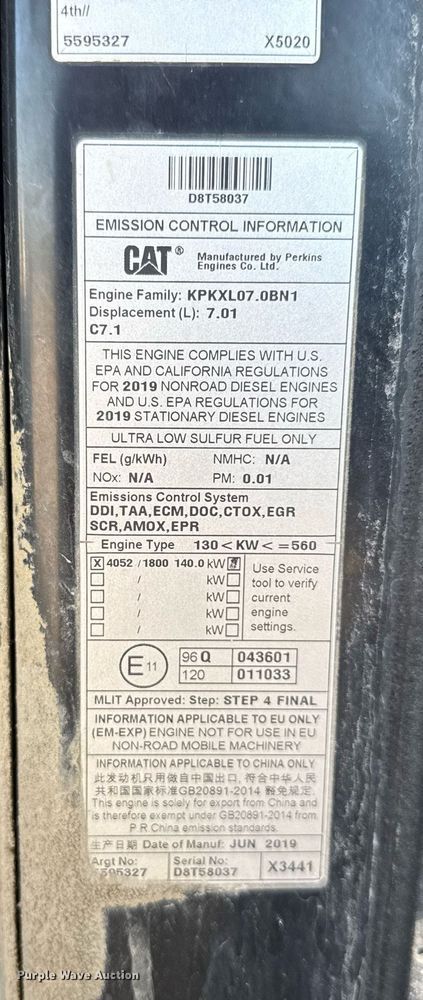 image for item EE0055 2019 Caterpillar 938M wheel loader