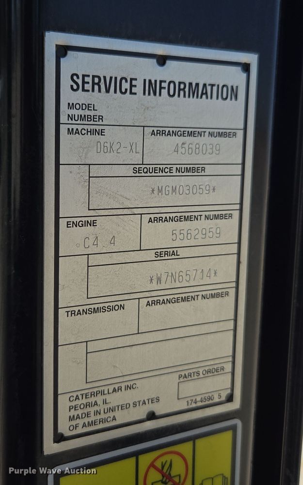 image for item EE0057 2019 Caterpillar D6K2 XL dozer