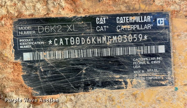 image for item EE0057 2019 Caterpillar D6K2 XL dozer