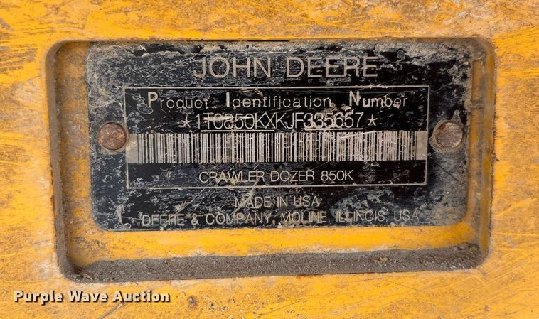 image for item EE0062 2018 John Deere 850K WLT dozer