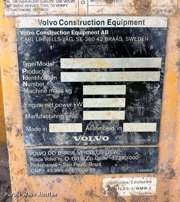 image for item EE0067 2018 Volvo A25G articulated haul truck