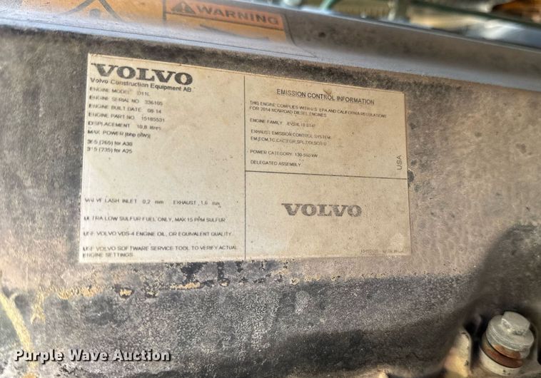 image for item EE0069 2015 Volvo A25G water wagon