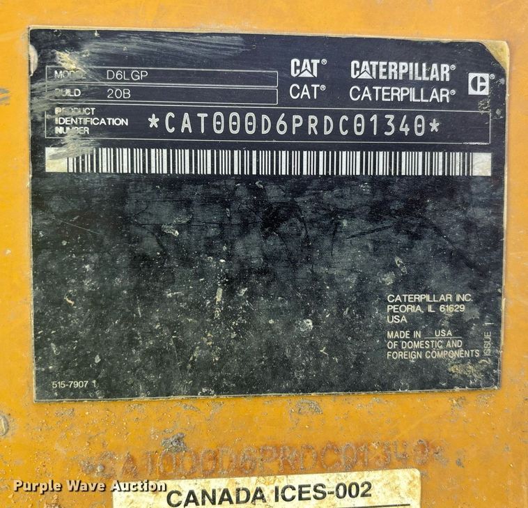 image for item EE0073 2023 Caterpillar D6 LGP dozer